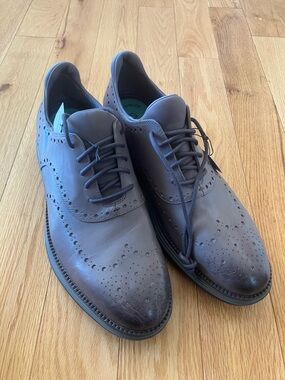NWT Cole Haan Waterproof Original Grand Men’s Grey Wingtip Dress Shoes